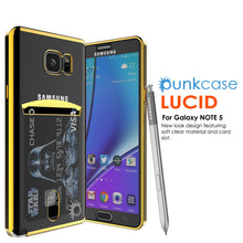 Charger l&#39;image dans la galerie, Galaxy Note 5 Case, PUNKCASE® LUCID Gold Series | Card Slot | SHIELD Screen Protector | Ultra fit (Color in image: Balck)
