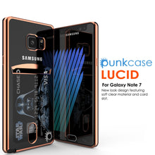 Load image into Gallery viewer, Galaxy Note 7 Case, PUNKCASE® LUCID Rose Gold Series | Card Slot | SHIELD Screen Protector (Color in image: Silver)
