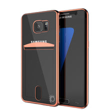 Charger l&#39;image dans la galerie, Galaxy S7 EDGE Case, PUNKCASE® LUCID Rose Gold Series | Card Slot | SHIELD Screen Protector (Color in image: Rose Gold)
