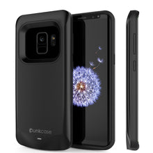 Charger l&#39;image dans la galerie, Galaxy S9 Battery Case, PunkJuice 5000mAH Fast Charging Power Bank W/ Screen Protector | Integrated USB Port | IntelSwitch | Slim, Secure and Reliable | Suitable for Samsung Galaxy S9 [Black] (Color in image: Black)
