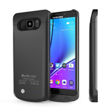 Load image into Gallery viewer, Galaxy Note 5 Battery Case, Punkcase 5000mAH Charger Case W/ Screen Protector | IntelSwitch [Black] (Color in image: Black)
