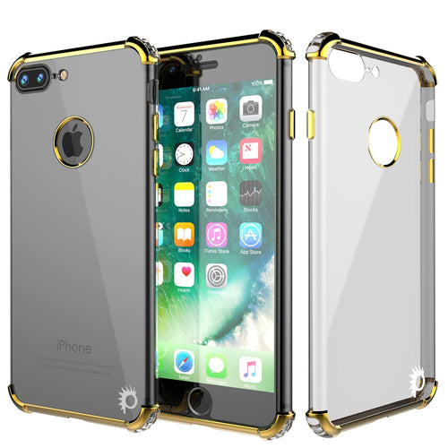 iPhone 8 PLUS Case, Punkcase [BLAZE SERIES] Protective Cover W/ PunkShield Screen Protector [Shockproof] [Slim Fit] for Apple iPhone 7/8/6/6s PLUS [Gold] (Color in image: Gold)