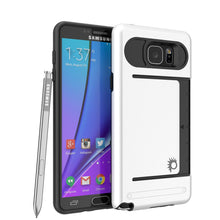 Charger l&#39;image dans la galerie, Galaxy Note 5 Case PunkCase CLUTCH White Series Slim Armor Soft Cover Case w/ Tempered Glass (Color in image: White)
