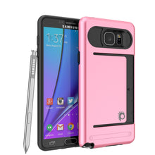 Charger l&#39;image dans la galerie, Galaxy Note 5 Case PunkCase CLUTCH Pink Series Slim Armor Soft Cover Case w/ Tempered Glass (Color in image: Pink)
