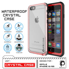 Charger l'image dans la galerie, iPhone 6/6S Waterproof Case, PUNKcase CRYSTAL Red W/ Attached Screen Protector  | Warranty (Color in image: white)
