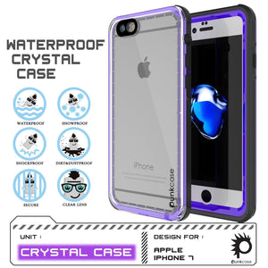Apple iPhone SE (4.7") Waterproof Case, PUNKcase CRYSTAL Purple W/ Attached Screen Protector  | Warranty (Color in image: Black)
