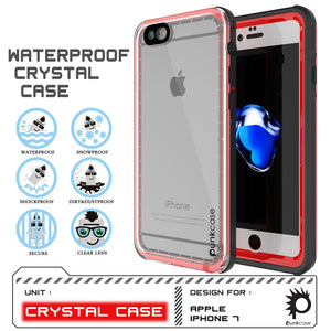 WATERPROOF CRYSTAL CASE Cm i. Ss va NS eB WATERPROOF SNOWPROOF ry sa4 Ss e SHOCKPROOF DIRT&DUSTPROOF wad YY CLEAR LENS UNIT Y L APPLE IPHONE 1 Punkcase (Color in image: Red)