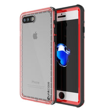 Load image into Gallery viewer, iPhone 8+ Plus Waterproof Case, PUNKcase CRYSTAL Red W/ Attached Screen Protector  | Warranty (Color in image: red)
