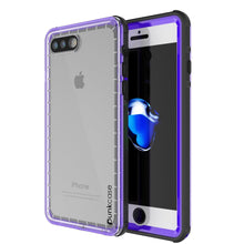 Load image into Gallery viewer, iPhone 8+ Plus Waterproof Case, PUNKcase CRYSTAL Purple W/ Attached Screen Protector  | Warranty (Color in image: purple)
