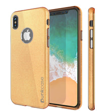 Load image into Gallery viewer, iPhone X Case, Punkcase Galactic 2.0 Series Ultra Slim w/ Tempered Glass Screen Protector | [Gold] (Color in image: gold)
