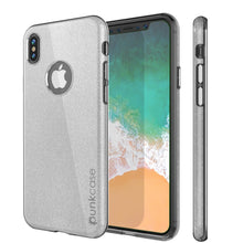 Load image into Gallery viewer, iPhone X Case, Punkcase Galactic 2.0 Series Ultra Slim w/ Tempered Glass Screen Protector | [Silver] (Color in image: silver)
