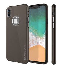 Load image into Gallery viewer, iPhone X Case, Punkcase Galactic 2.0 Series Ultra Slim w/ Tempered Glass Screen Protector | [Black/Grey] (Color in image: black/grey)
