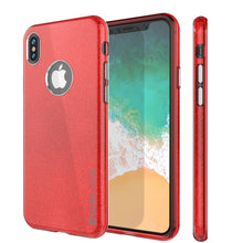 Load image into Gallery viewer, iPhone X Case, Punkcase Galactic 2.0 Series Ultra Slim w/ Tempered Glass Screen Protector | [Red] (Color in image: red)
