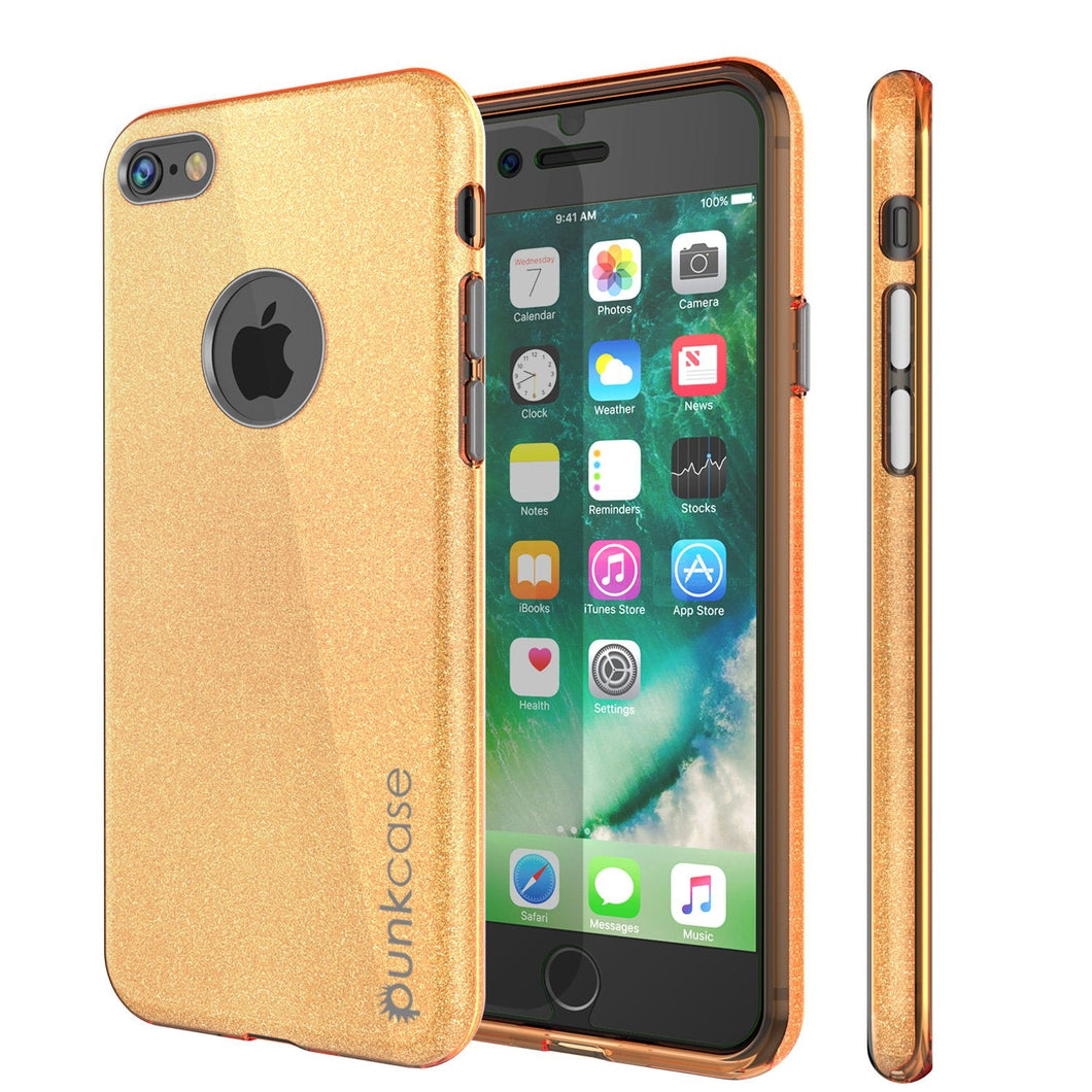 iPhone 8 Case, Punkcase Galactic 2.0 Series Ultra Slim Protective Armor TPU Cover [Gold] (Color in image: gold)