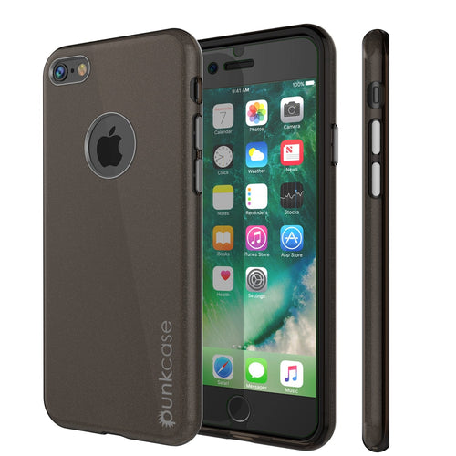 iPhone 8 Case, Punkcase Galactic 2.0 Series Ultra Slim Protective Armor TPU Cover [Black/Grey] (Color in image: black/grey)