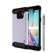 Charger l&#39;image dans la galerie, Galaxy Note 5 Case PunkCase Galactic SIlver Series Slim Armor Soft Cover Case w/ Tempered Glass (Color in image: silver)
