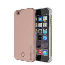 Load image into Gallery viewer, iPhone 6+/6S+ Plus Punkcase LED Light Case Light Illuminated Case, ROSE GOLD  W/  Battery Power Bank (Color in image: rose gold)
