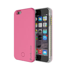 Load image into Gallery viewer, iPhone 6/6S Punkcase LED Light Case Light Illuminated Case, Pink  W/  Battery Power Bank (Color in image: pink)
