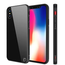 Load image into Gallery viewer, iPhone X Case, Punkcase GlassShield Ultra Thin Protective 9H Full Body Tempered Glass Cover W/ Drop Protection &amp; Non Slip Grip for Apple iPhone 10 [Black] (Color in image: Black)
