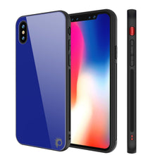Load image into Gallery viewer, iPhone X Case, Punkcase GlassShield Ultra Thin Protective 9H Full Body Tempered Glass Cover W/ Drop Protection &amp; Non Slip Grip for Apple iPhone 10 [Blue] (Color in image: Blue)
