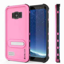 Charger l&#39;image dans la galerie, Galaxy S8 Plus Waterproof Case, Punkcase KickStud Pink Series [Slim Fit] [IP68 Certified] [Shockproof] [Snowproof] Armor Cover W/ Built-In Kickstand (Color in image: Pink)
