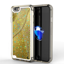 Charger l&#39;image dans la galerie, iPhone SE (4.7&quot;) Case, PunkCase LIQUID Gold Series, Protective Dual Layer Floating Glitter Cover (Color in image: gold)
