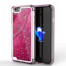 Charger l&#39;image dans la galerie, iPhone 7 Case, PunkCase LIQUID Pink Series, Protective Dual Layer Floating Glitter Cover (Color in image: pink)
