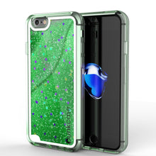 Charger l&#39;image dans la galerie, iPhone 8 Case, PunkCase LIQUID Green Series, Protective Dual Layer Floating Glitter Cover (Color in image: green)
