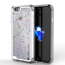 Charger l&#39;image dans la galerie, iPhone 8 Case, PunkCase LIQUID Silver Series, Protective Dual Layer Floating Glitter Cover (Color in image: silver)

