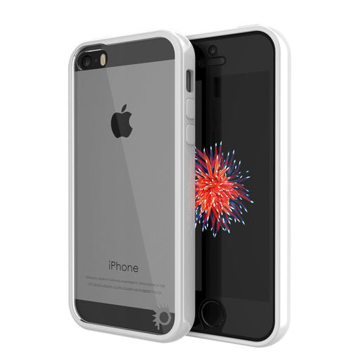 iPhone SE/5S/5 Case Punkcase® LUCID 2.0 White Series w/ PUNK SHIELD Screen Protector | Ultra Fit (Color in image: white)