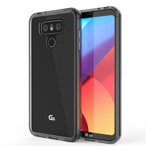 LG G6 Case Punkcase® LUCID 2.0 Crystal Black Series w/ PUNK SHIELD Screen Protector | Ultra Fit (Color in image: crystal black)