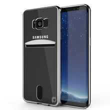 Load image into Gallery viewer, Galaxy S8 Plus Case, PUNKCASE® LUCID Silver Series | Card Slot | SHIELD Screen Protector | Ultra fit (Color in image: Silver)
