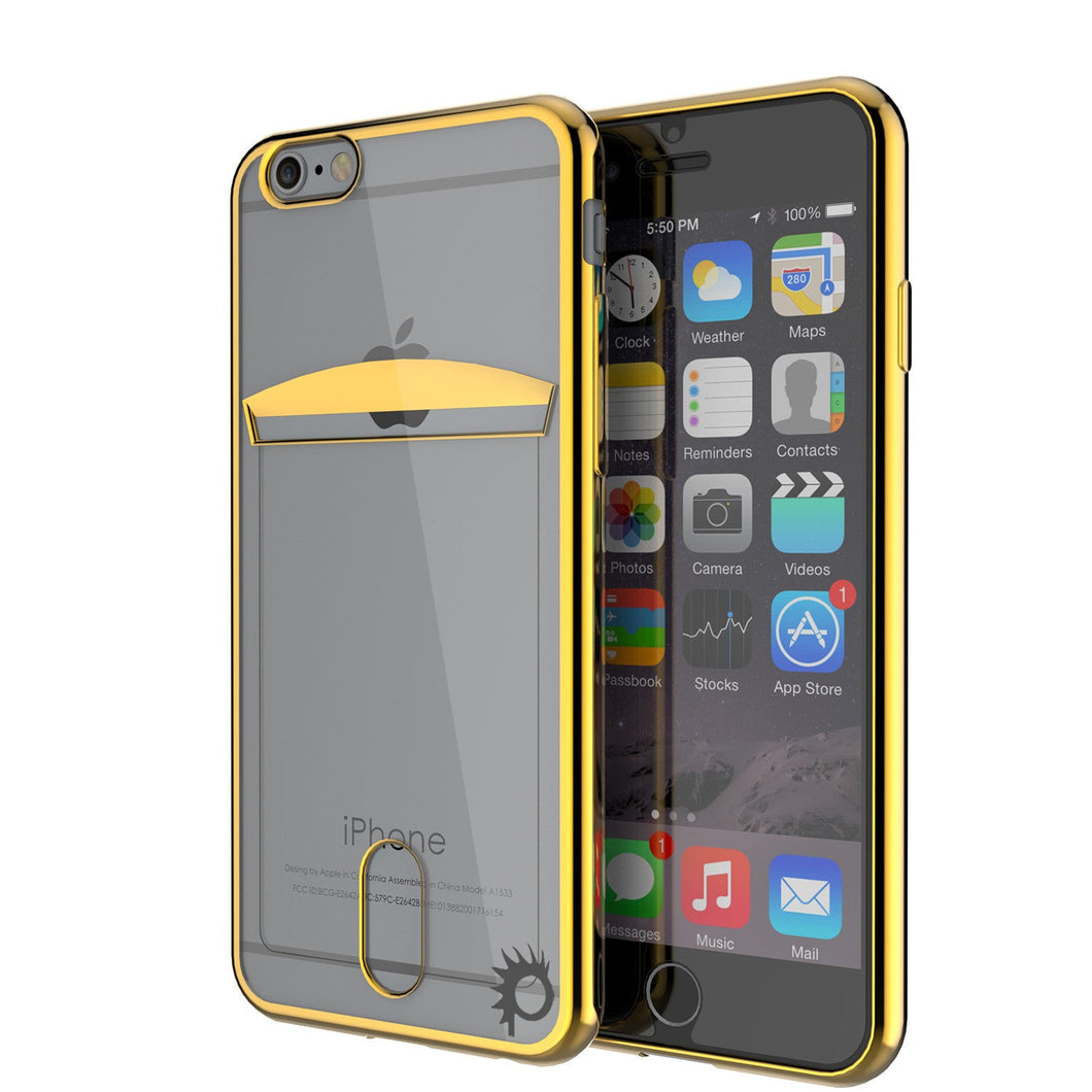 iPhone 6s/6 Case, PUNKCASE® LUCID Gold Series | Card Slot | SHIELD Screen Protector | Ultra fit (Color in image: Gold)