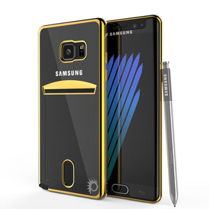 Galaxy Note 7 Case, PUNKCASE® LUCID Gold Series | Card Slot | SHIELD Screen Protector | Ultra fit (Color in image: Balck)