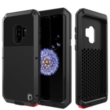 Charger l&#39;image dans la galerie, Galaxy S9 Plus Metal Case, Heavy Duty Military Grade Rugged Armor Cover [shock proof] Hybrid Full Body Hard Aluminum &amp; TPU Design [non slip] W/ Prime Drop Protection for Samsung Galaxy S9 Plus [Black] (Color in image: Black)
