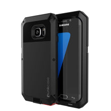 Charger l'image dans la galerie, Galaxy S7 EDGE Case, PUNKcase Metallic Black Shockproof  Slim Metal Armor Case (Color in image: black)
