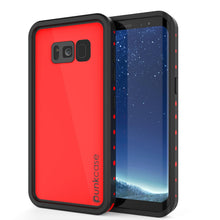 Load image into Gallery viewer, Galaxy S8 Plus Waterproof Case PunkCase StudStar Red Thin 6.6ft Underwater IP68 Shock/Snow Proof (Color in image: red)
