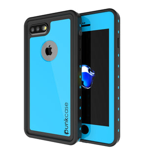 iPhone 8+ Plus Waterproof Case, Punkcase [StudStar Series] [Light Blue] [Slim Fit] [Shockproof] [Dirtproof] [Snowproof] Armor Cover (Color in image: light blue)