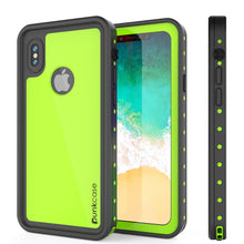 Load image into Gallery viewer, iPhone X Waterproof IP68 Case, Punkcase [Light green] [StudStar Series] [Slim Fit] [Dirtproof] (Color in image: white)

