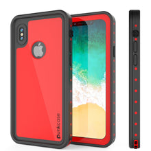 Load image into Gallery viewer, iPhone X Waterproof IP68 Case, Punkcase [Red] [StudStar Series] [Slim Fit] [Dirtproof] (Color in image: white)

