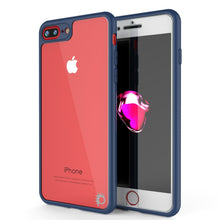 Charger l&#39;image dans la galerie, iPhone 7 PLUS Case [MASK Series] [NAVY] Full Body Hybrid Dual Layer TPU Cover W/ protective Tempered Glass Screen Protector (Color in image: navy)
