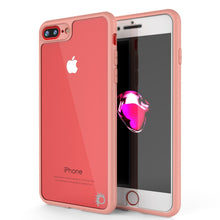 Charger l&#39;image dans la galerie, iPhone 8+ Plus Case [MASK Series] [PINK] Full Body Hybrid Dual Layer TPU Cover W/ protective Tempered Glass Screen Protector (Color in image: rose)
