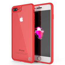 Load image into Gallery viewer, iPhone 7 PLUS Case [MASK Series] [RED] Full Body Hybrid Dual Layer TPU Cover W/ protective Tempered Glass Screen Protector (Color in image: red)
