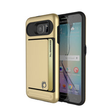 Load image into Gallery viewer, Galaxy S6 EDGE Case PunkCase CLUTCH Gold Series Slim Armor Soft Cover Case w/ Screen Protector (Color in image: Gold)
