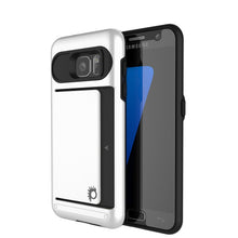 Load image into Gallery viewer, Galaxy s7 Case PunkCase CLUTCH White Series Slim Armor Soft Cover Case w/ Tempered Glass (Color in image: White)
