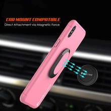 Load image into Gallery viewer, iPhone XR Case, Punkcase Magnetix Protective TPU Cover W/ Kickstand, Tempered Glass Screen Protector [Pink] (Color in image: black)
