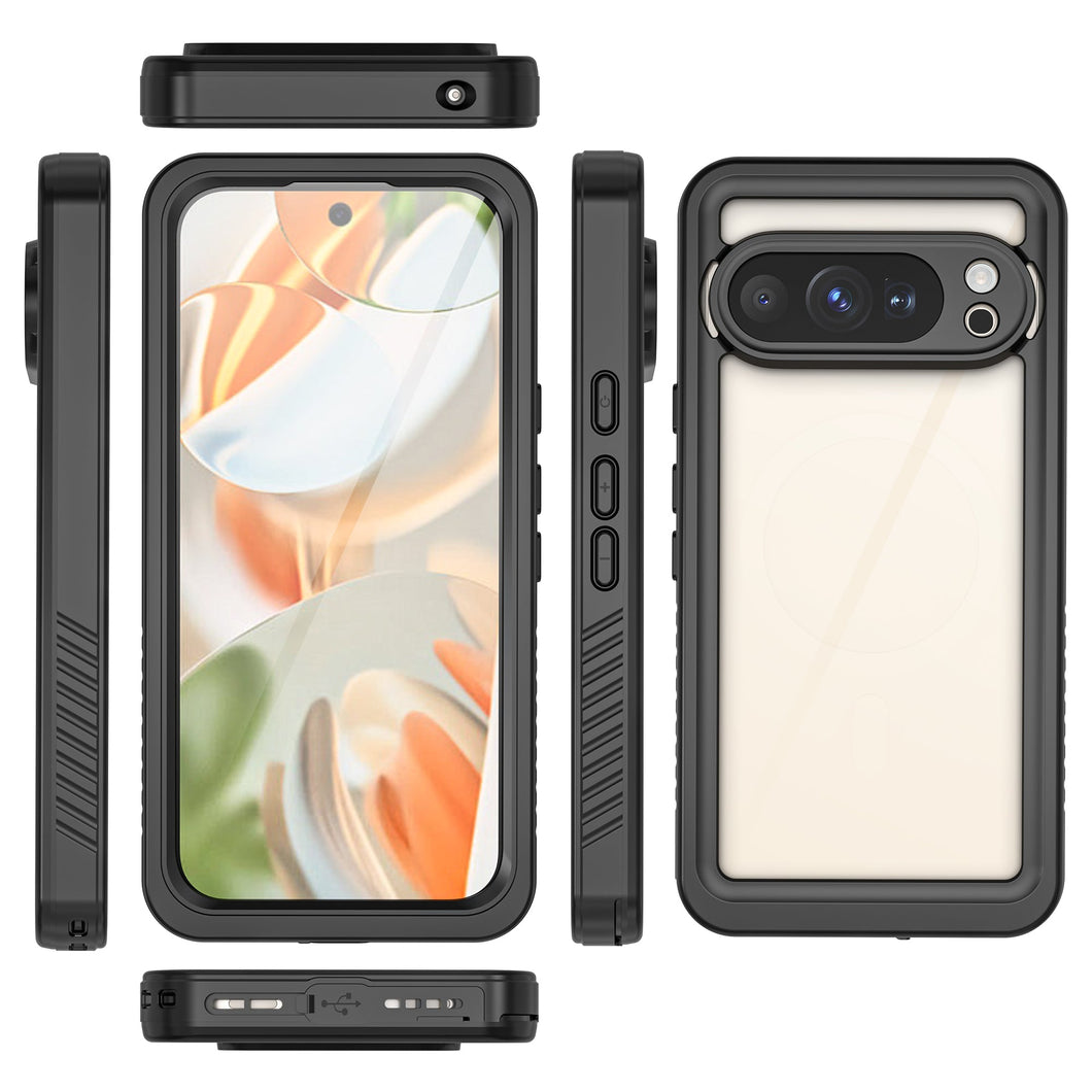 Google Pixel 10 Pro étanche Basage, Punkcase [Extreme Series] Couverture d'armure avec protecteur d'écran intégré [noir]