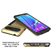 Charger l&#39;image dans la galerie, Galaxy Note 5 Case PunkCase CLUTCH Gold Series Slim Armor Soft Cover Case w/ Tempered Glass (Color in image: Grey)
