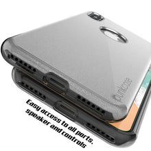 Load image into Gallery viewer, iPhone X Case, Punkcase Galactic 2.0 Series Ultra Slim w/ Tempered Glass Screen Protector | [Silver] (Color in image: red)
