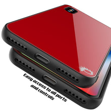 Load image into Gallery viewer, iPhone X Case, Punkcase GlassShield Ultra Thin Protective 9H Full Body Tempered Glass Cover W/ Drop Protection &amp; Non Slip Grip for Apple iPhone 10 [Red] 
